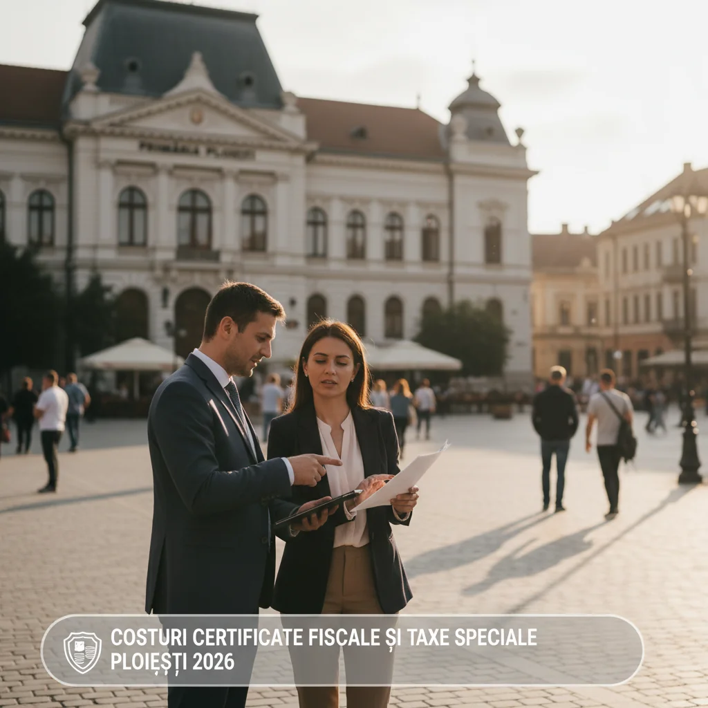 Costurile certificatelor fiscale și taxele speciale în Ploiești pentru 2026, ajustate cu inflația