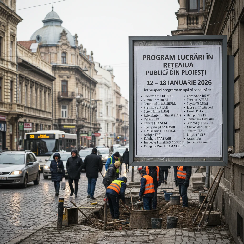 Programul lucrărilor la rețeaua publică din Ploiești, anunțat pentru perioada 12–18 ianuarie 2026