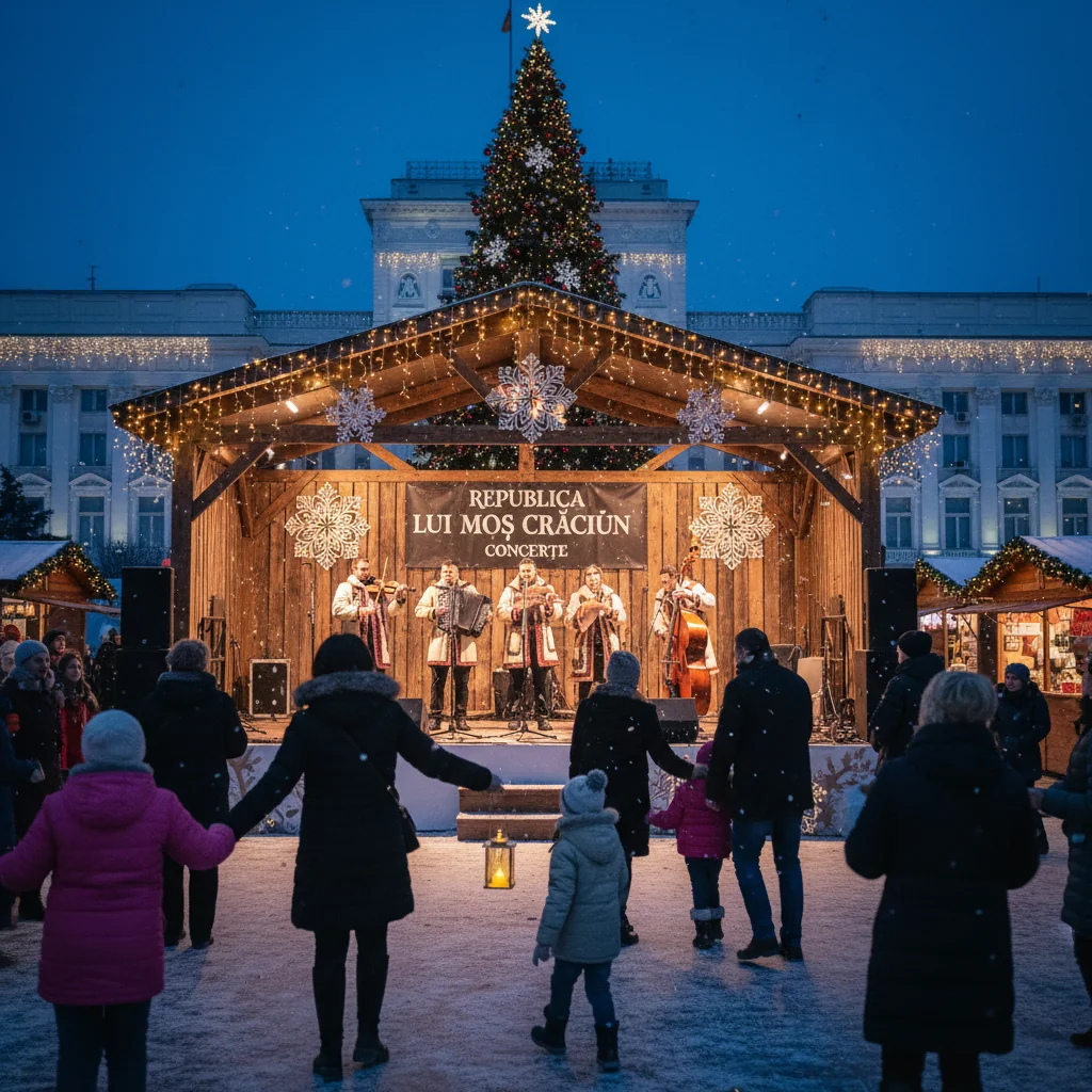 Seri de concerte în „Republica lui Moș Crăciun” din centrul Ploieștiului, la final de decembrie
