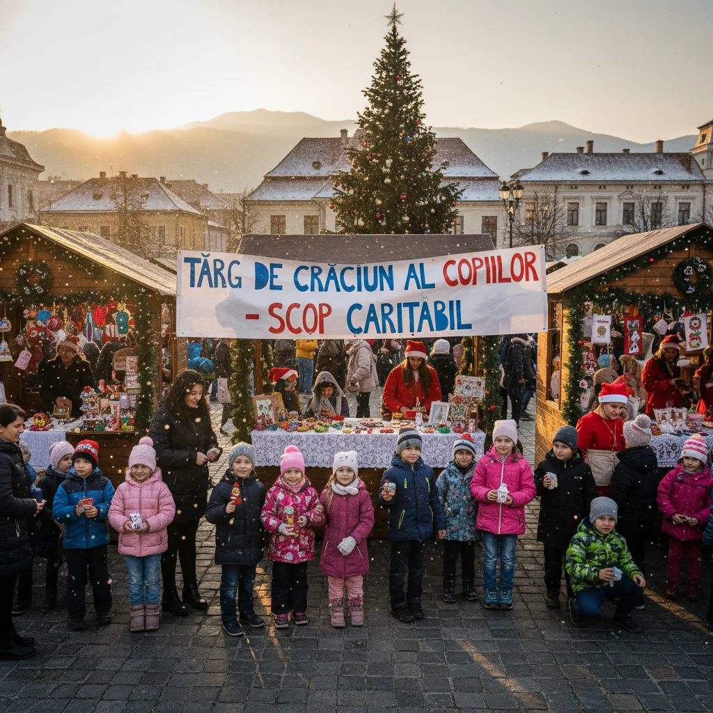 Târg caritabil de Crăciun pentru copii, organizat la Câmpina
