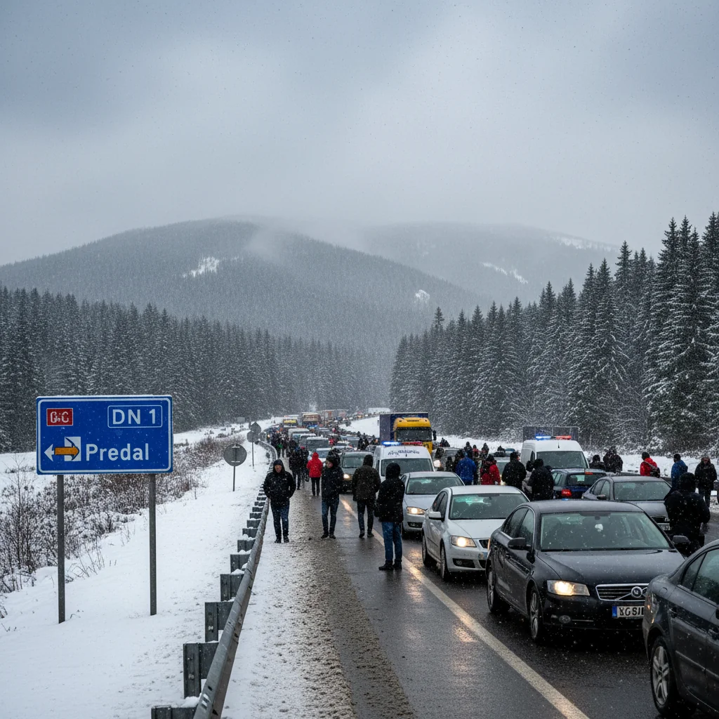 Accident Rutier pe DN 1 la Predeal – Trafic Îngreunat și Blocaj Circulație