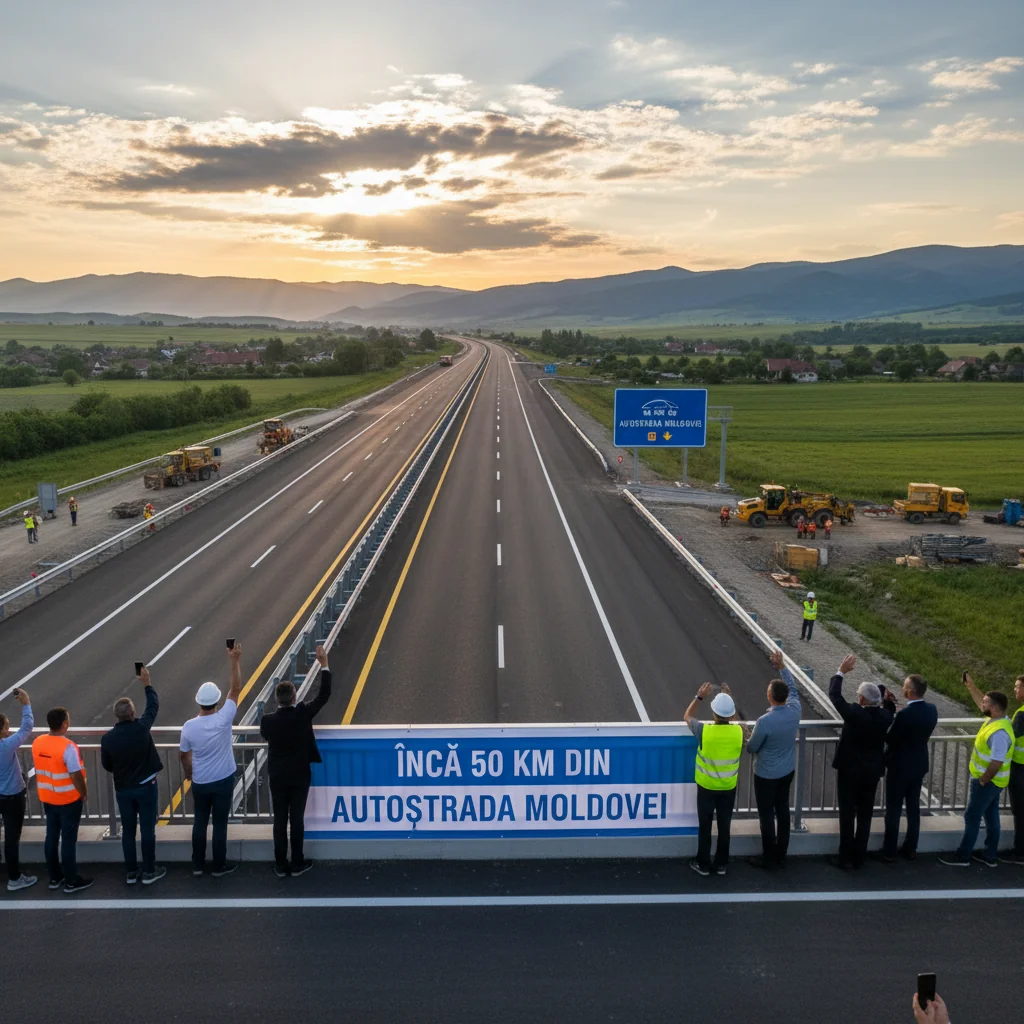 Alți 50 km din Autostrada Moldovei vor fi deschiși circulației în curând