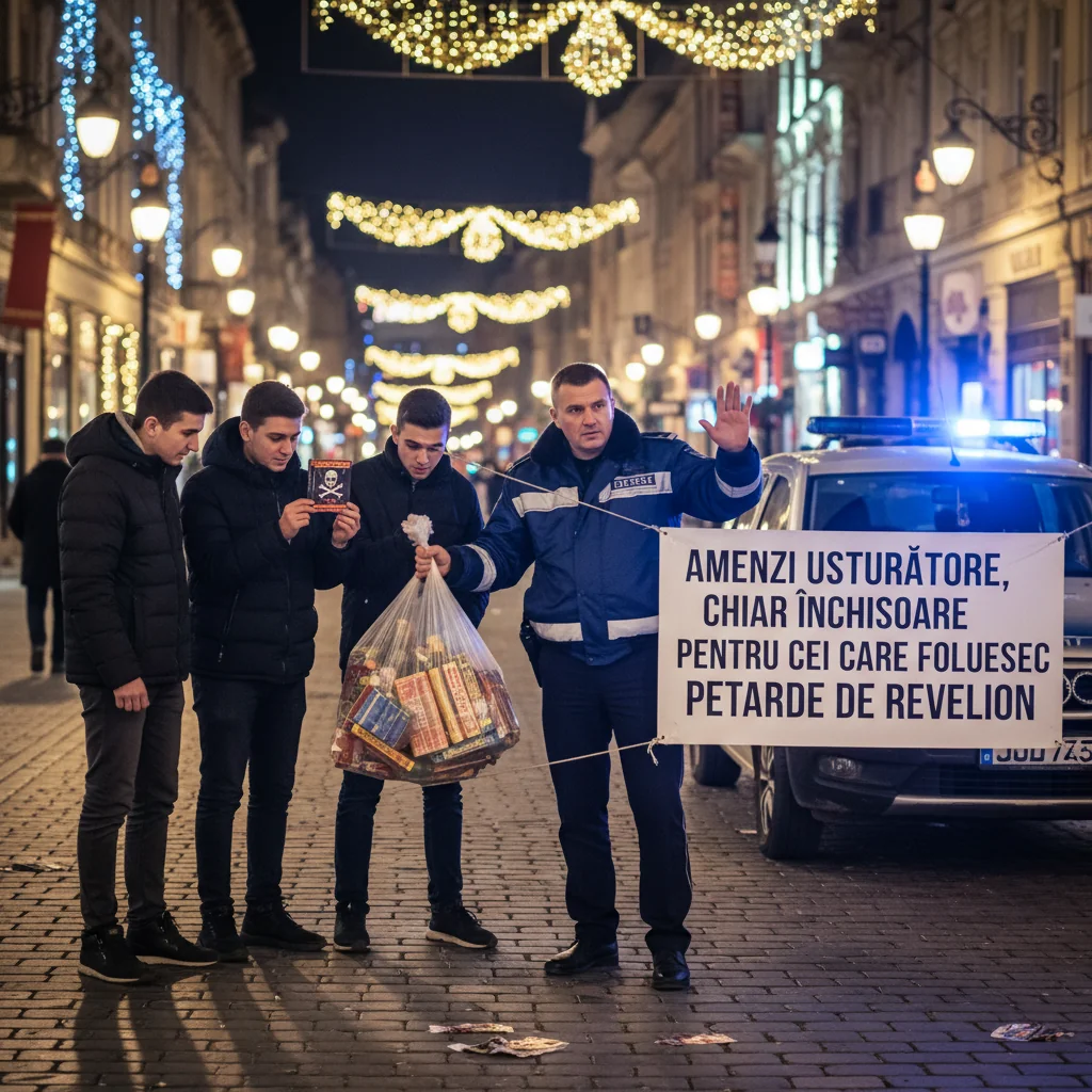 Amenzi mari și riscul de închisoare pentru utilizarea petardelor de Revelion în localitate
