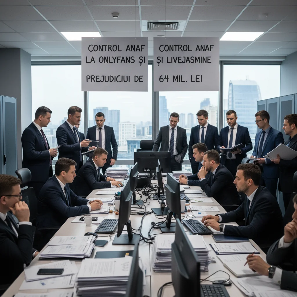 ANAF efectuează control la OnlyFans și LiveJasmine pentru un prejudiciu de 64 milioane lei