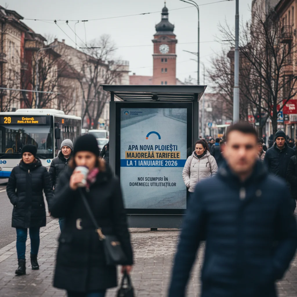 Apa Nova Ploiești anunță creșteri de tarife începând cu 1 ianuarie 2026