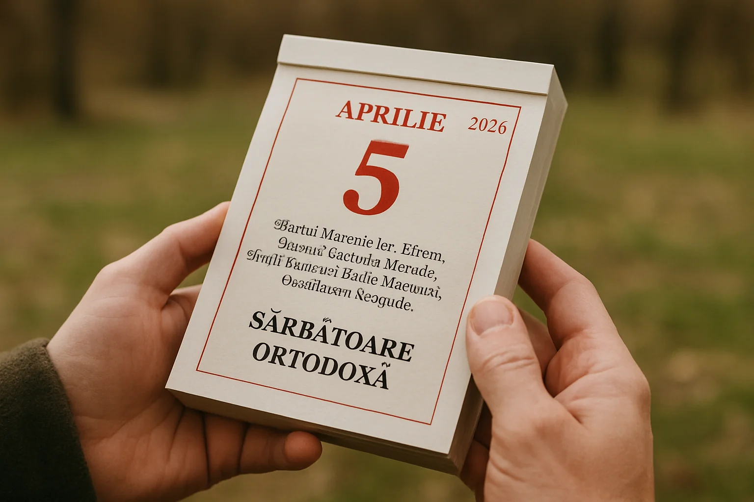 Calendar ortodox – 2026-04-05