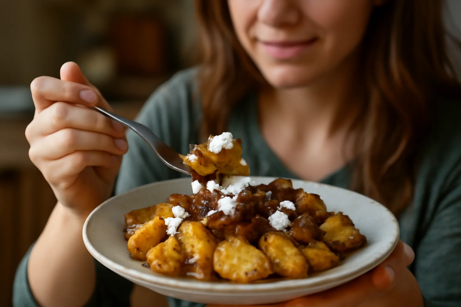 Cartofi copți cu ceapă caramelizată și brânză feta – o rețetă savuroasă care îți va cuceri papilele