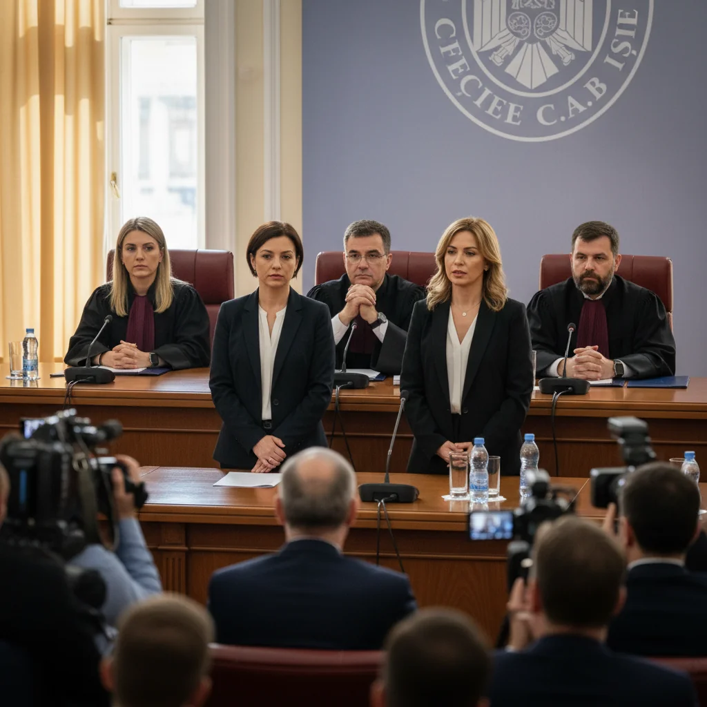 Cine sunt judecătorii care stau în spatele șefelor C.A.B. în timpul conferinței