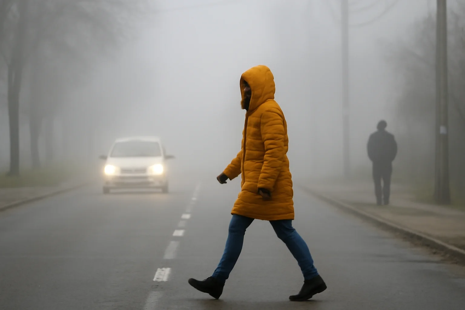 Cod galben de ceață și risc de polei la Ploiești și în județul Prahova duminică dimineață