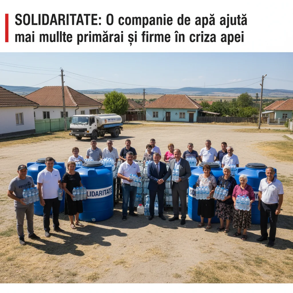 Compania de apă sprijină primăriile și firmele locale în criza apei