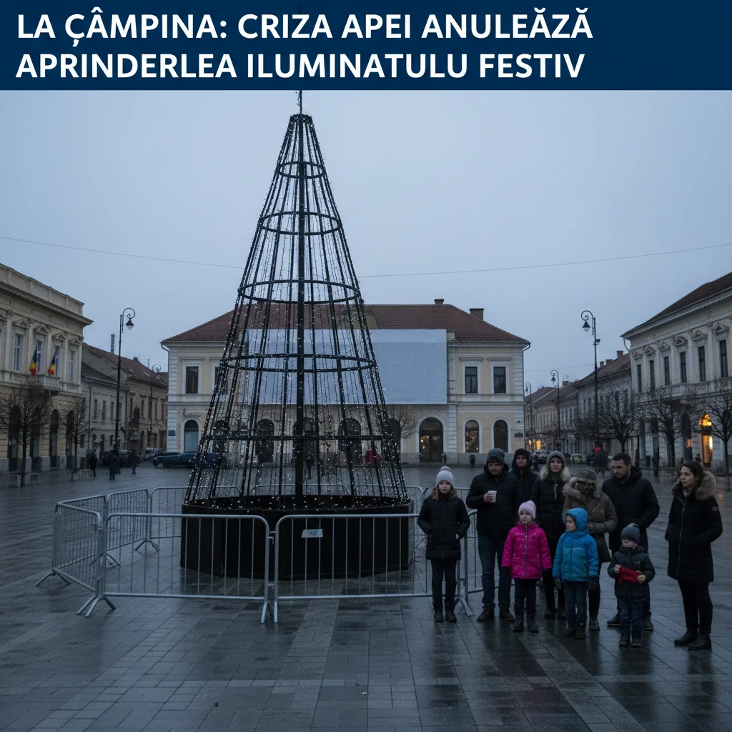 Criza apei din Câmpina amână aprinderea iluminatului festiv