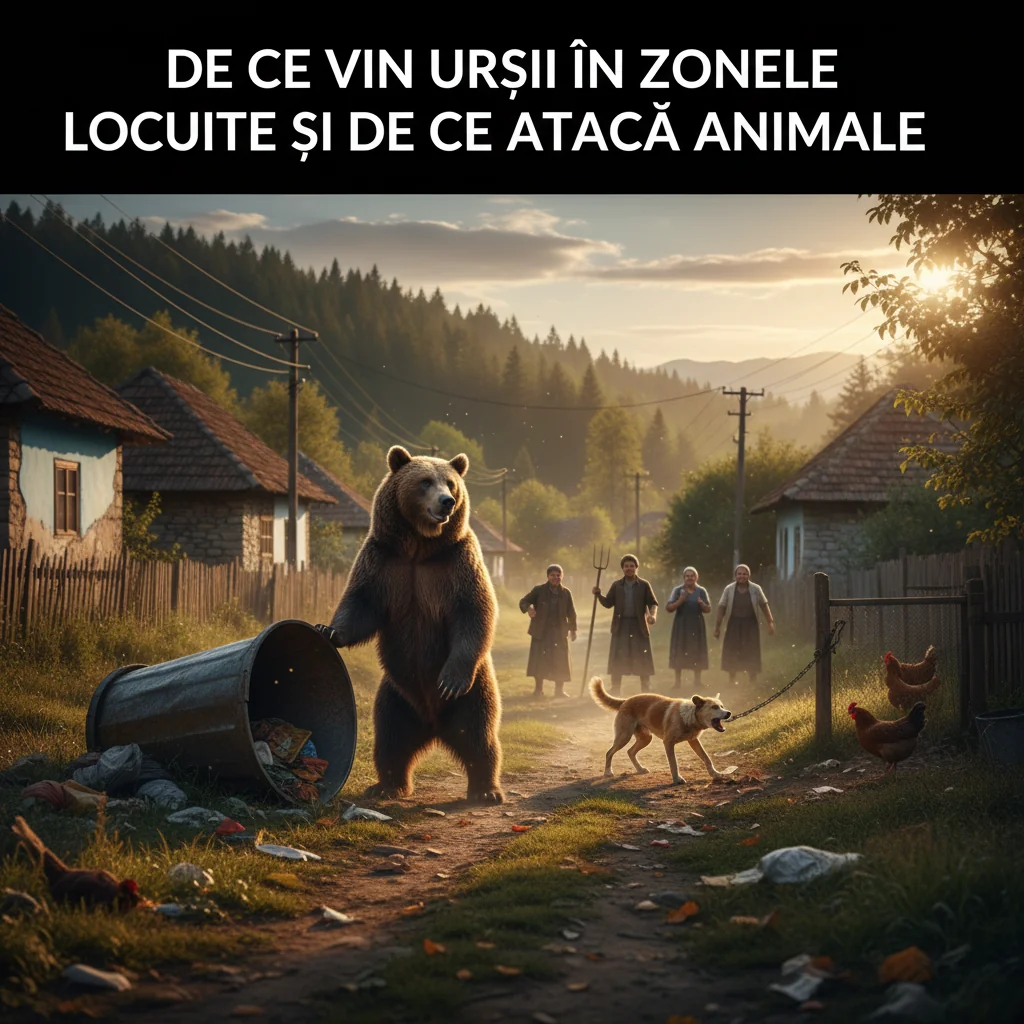 De ce urșii se apropie de zonele locuite și atacă animalele din gospodării