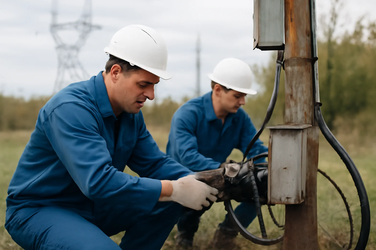 Doi angajați Electrica răniți prin electrocutare lângă Ploiești, în timpul unei intervenții la rețea