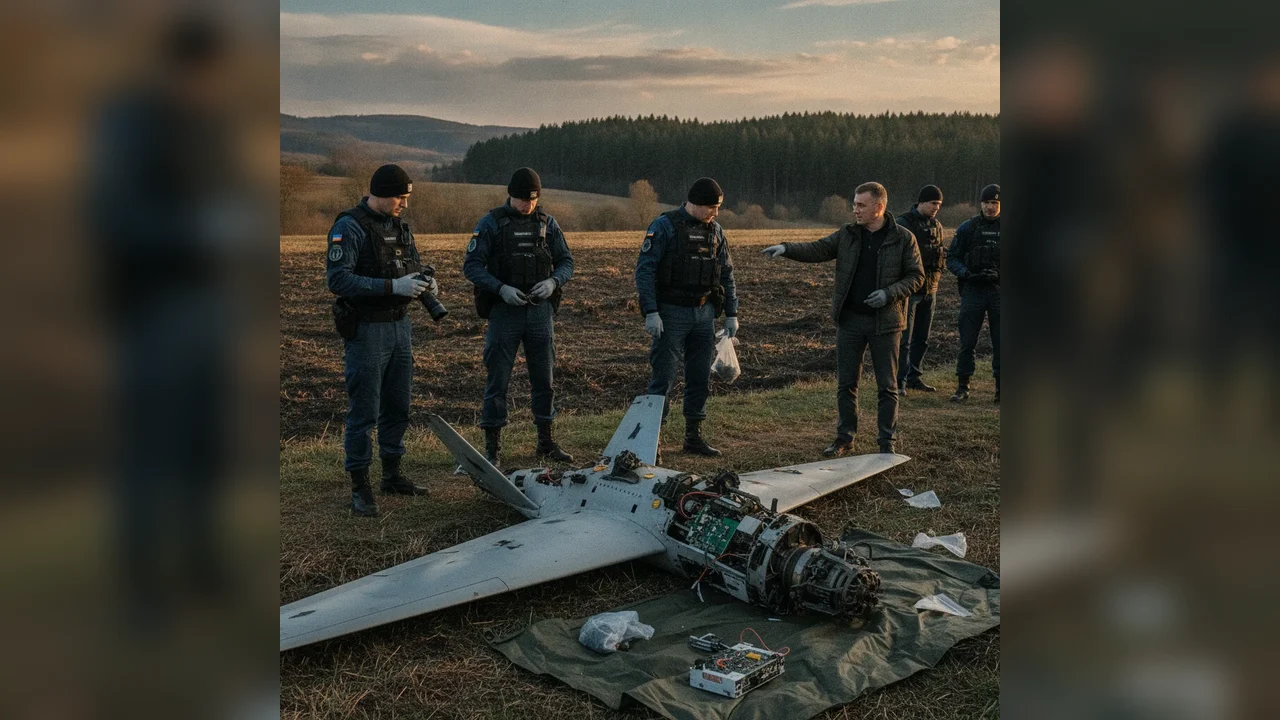 Dronă Shahed doborâtă în Buzău: fragmente recuperate