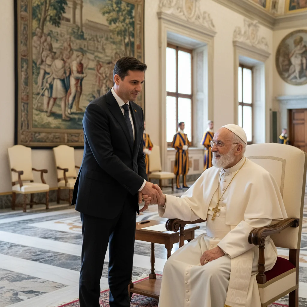Europarlamentarul Adrian Axinia (AUR/ECR) a avut o întrevedere cu Papa Leon al XIV-lea