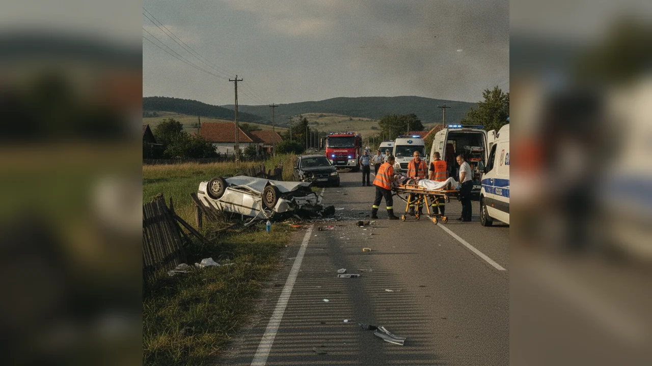 Femeie de 59 de ani a murit într-un accident cu două mașini în Boldești-Scăeni