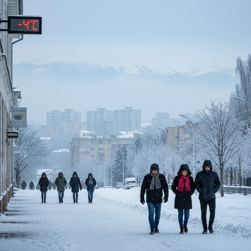 Ger prognozat la Ploiești: maxime de aproximativ -4°C și minime sub -10°C