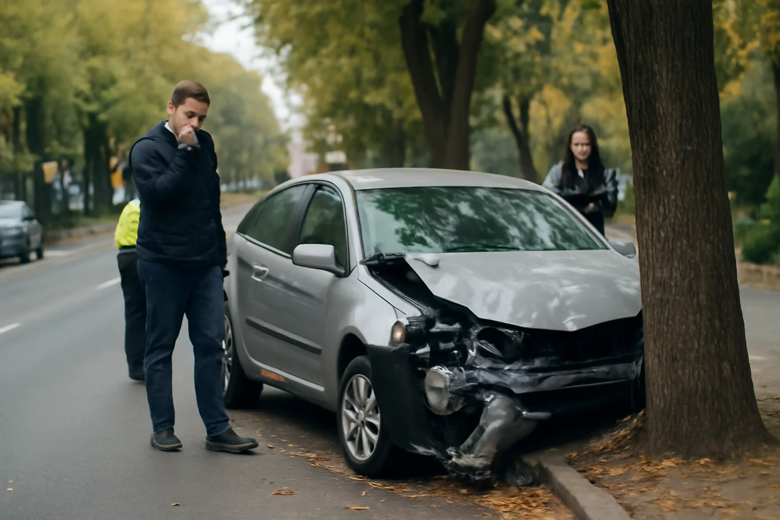 Imagini de la coliziunea rutieră surprinsă pe Bulevardul Castanilor din Ploiești