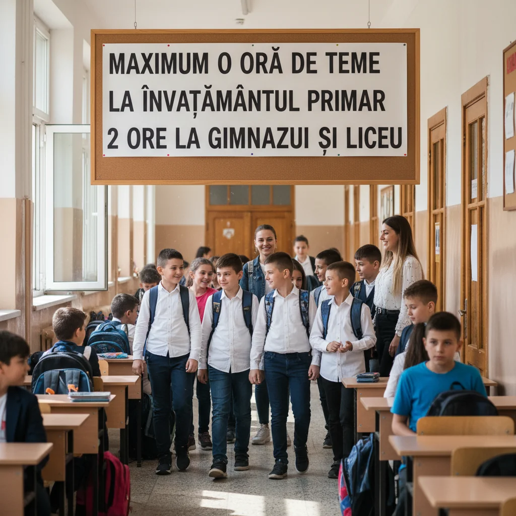 maximum o oră la primar și două ore la gimnaziu și liceu