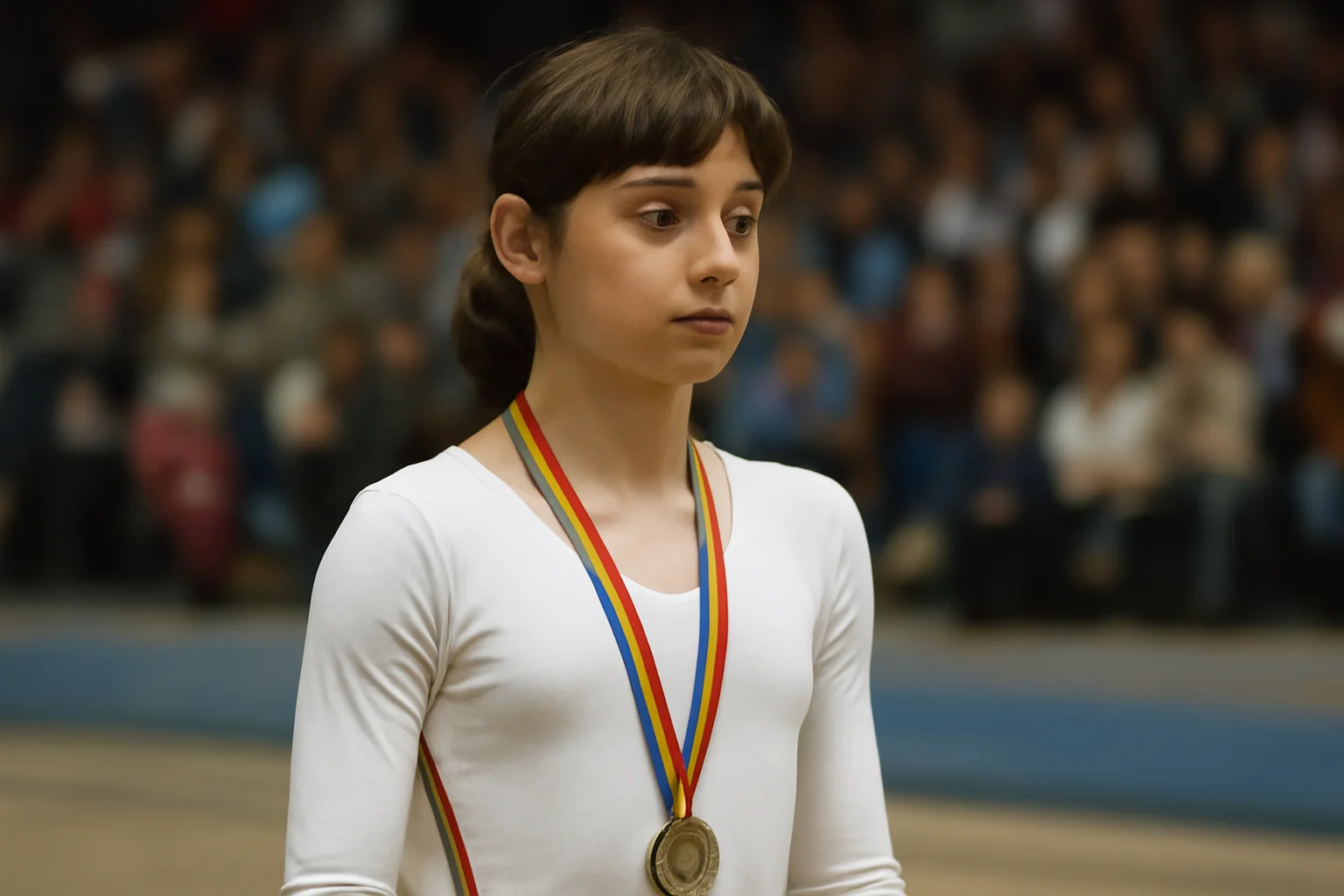 Nadia Comăneci câștigă titlul european la gimnastică în 1975