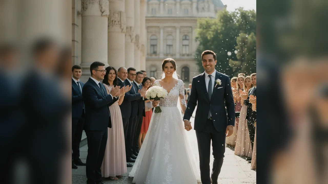 Nunta ministrului Alexandru Nazare cu Maria Mihali, la Mănăstirea Cașin