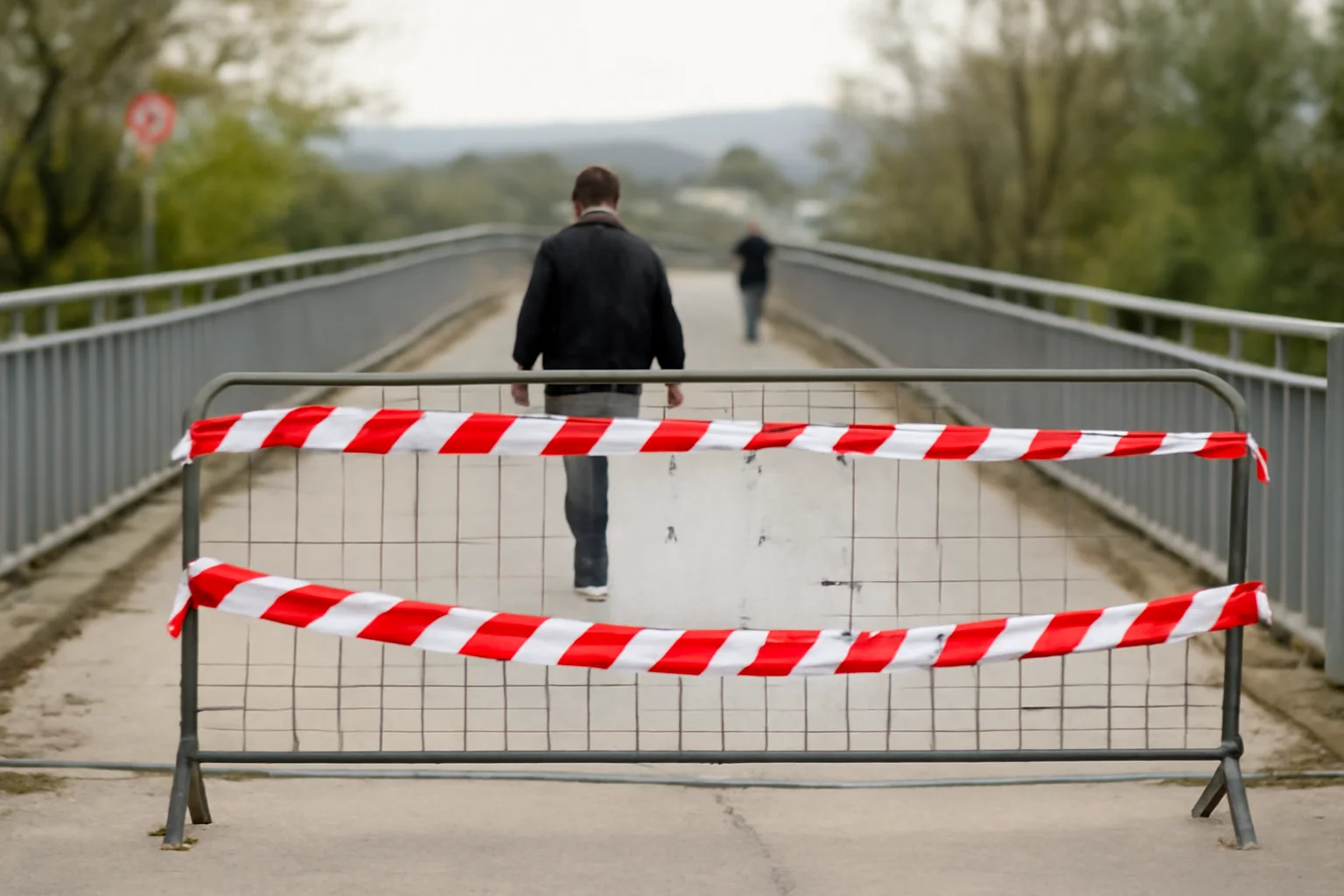 Pasarela pietonală de pe DN1 la Bănești rămâne închisă după un an, situație urmărită de la Ploiești