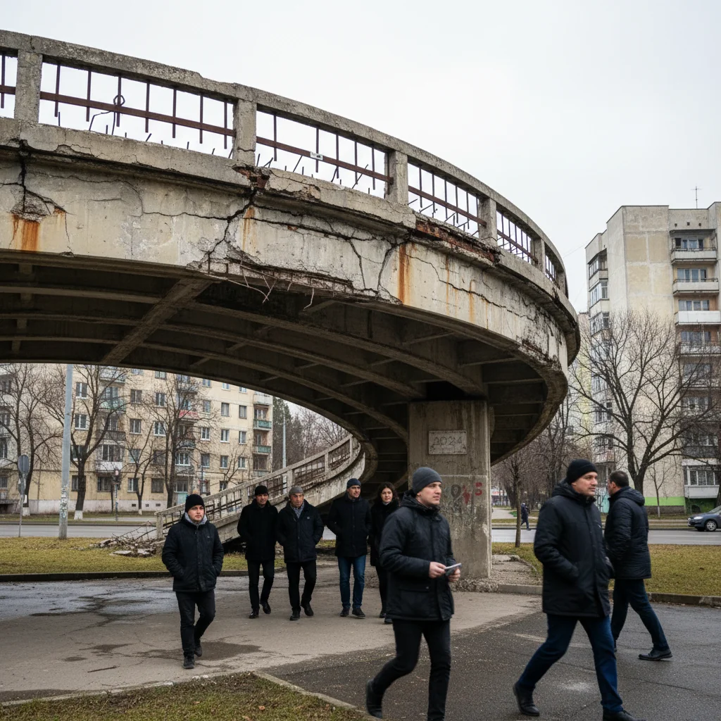 Pod din Ploiești, reparat în 2024, ajuns din nou în atenție din cauza degradărilor