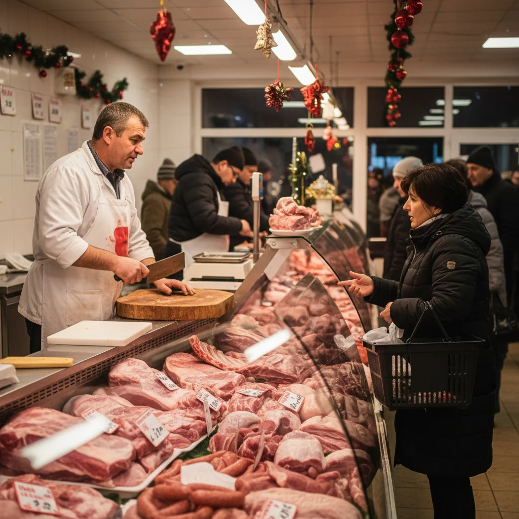Prețul cărnii de porc în Ploiești, înainte de sărbătorile de Crăciun
