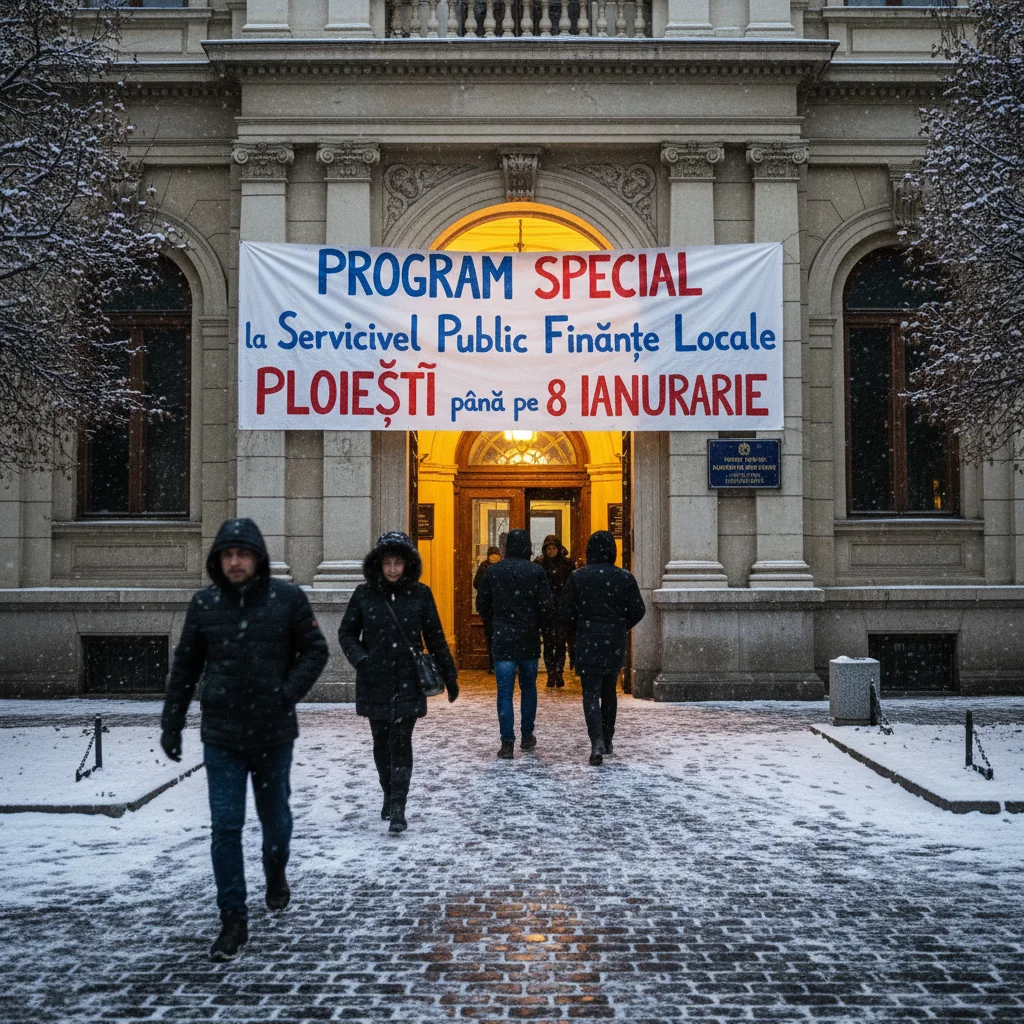 Program special la Serviciul Public Finanțe Locale Ploiești până pe 8 ianuarie 2026