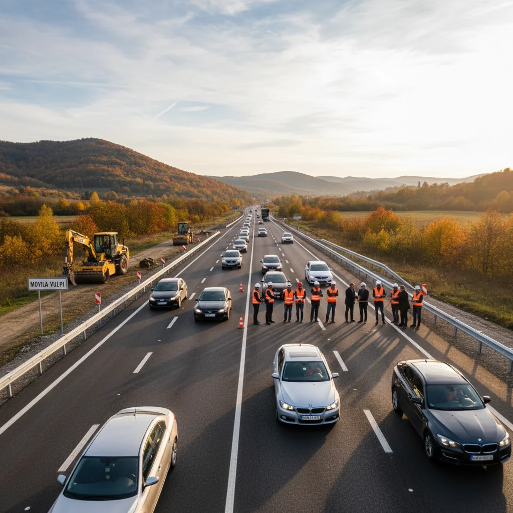 Redeschiderea anticipată a traficului rutier pe DN 1, la Movila Vulpii