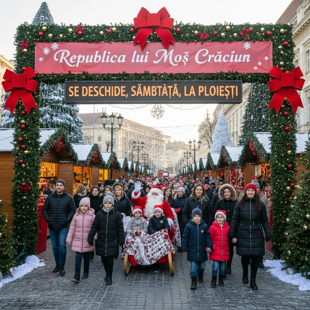 Republica lui Moș Crăciun se inaugurează sâmbătă la Ploiești