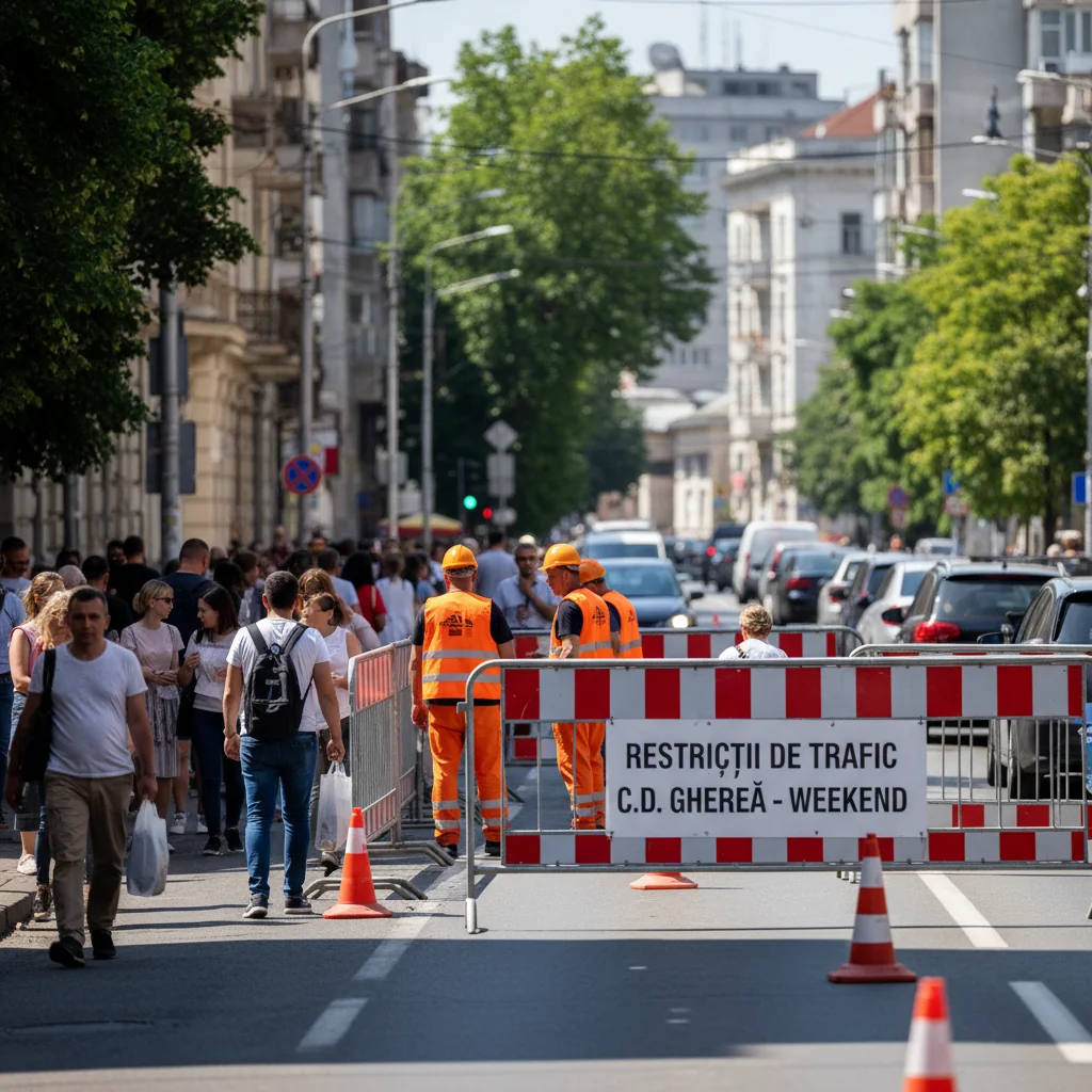 Restricții de circulație, weekend acesta, pe strada C.D. Gherea din Ploiești
