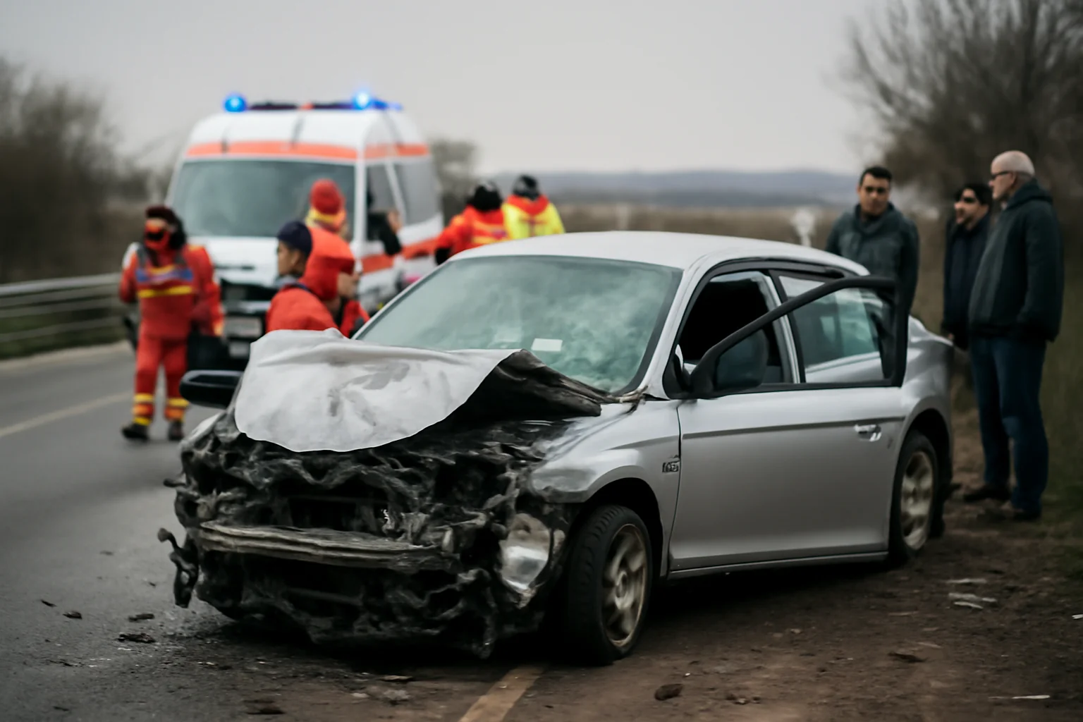 Șapte persoane rănite într-un grav accident rutier pe DN1B, aproape de Ploiești
