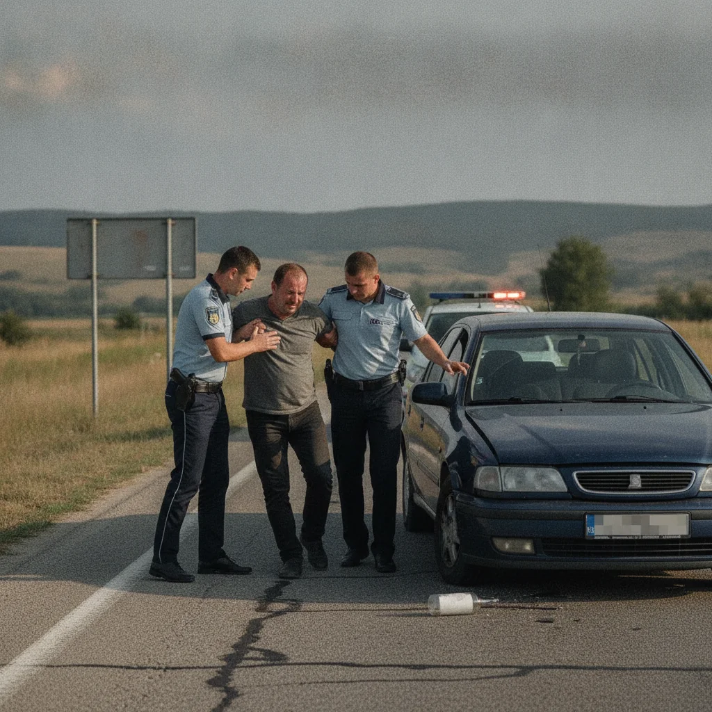 Șofer prins cu 115 km/h și 1,40 mg/l alcool pe DN 1, în zona Cornu