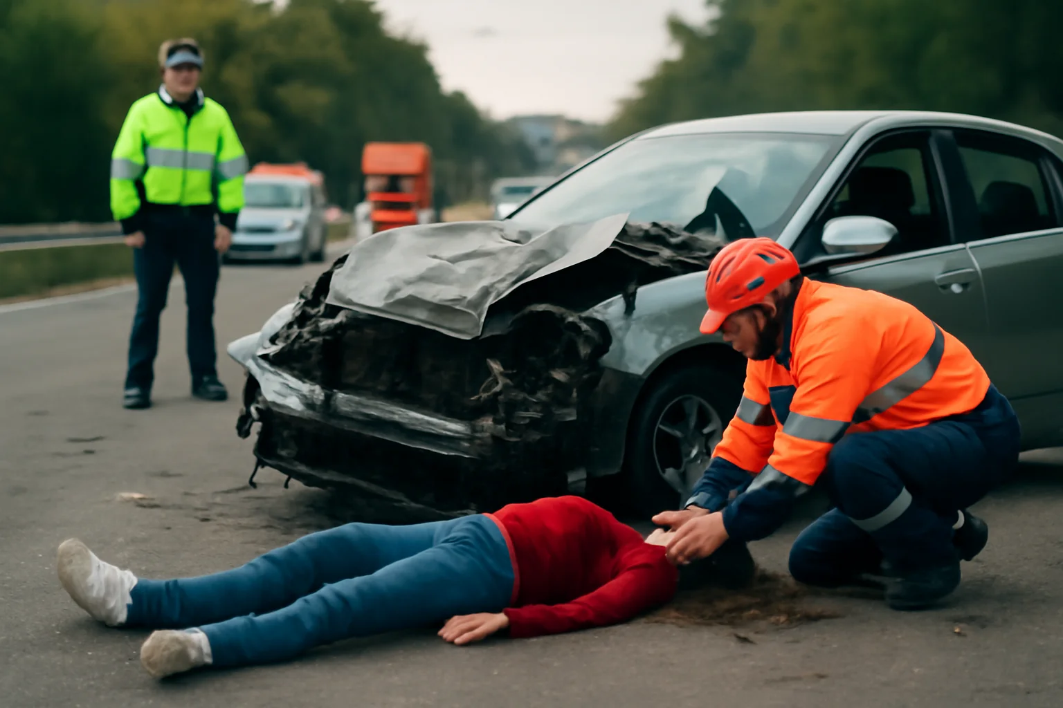 Tânără de 23 de ani, rănită grav într-un accident pe A3 la intrare în Ploiești