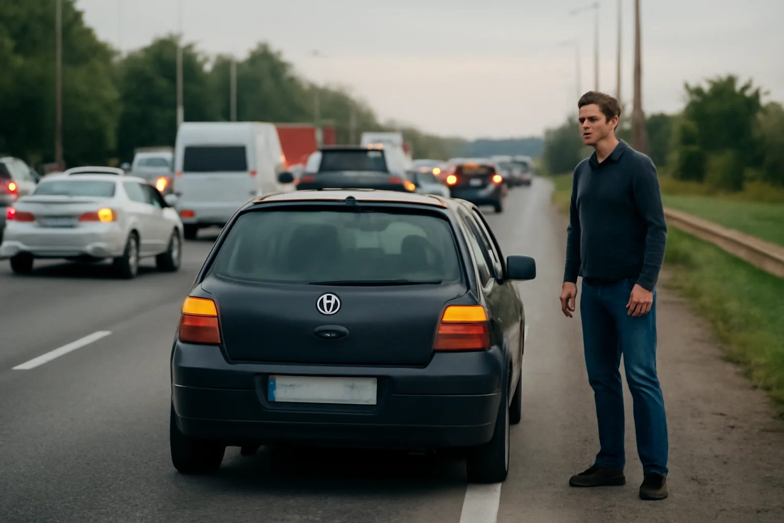 Trafic îngreunat spre București după o pană de mașină pe A3 București–Ploiești, în zona Pipera