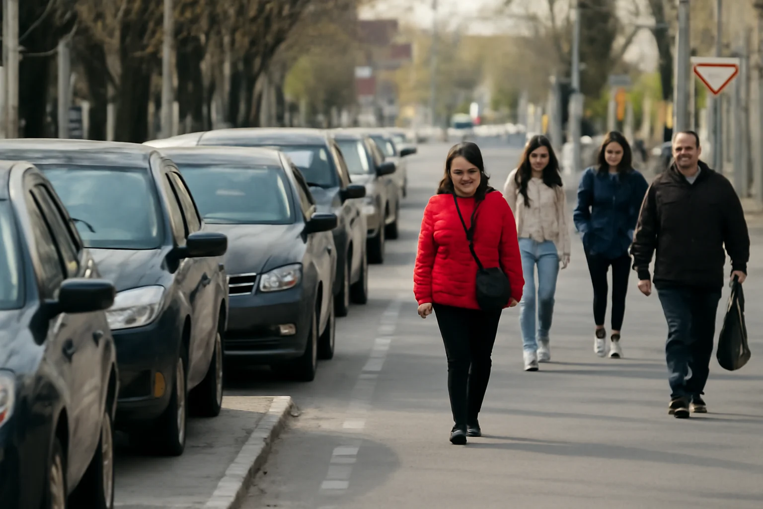 Trotuare blocate de mașini, pietoni împinși pe carosabil în Ploiești